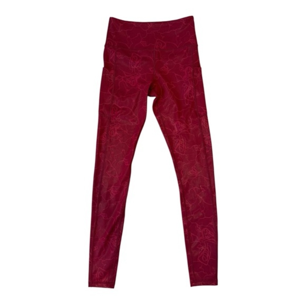 ZYIA Active Deep Red Performance Leggings Size 4